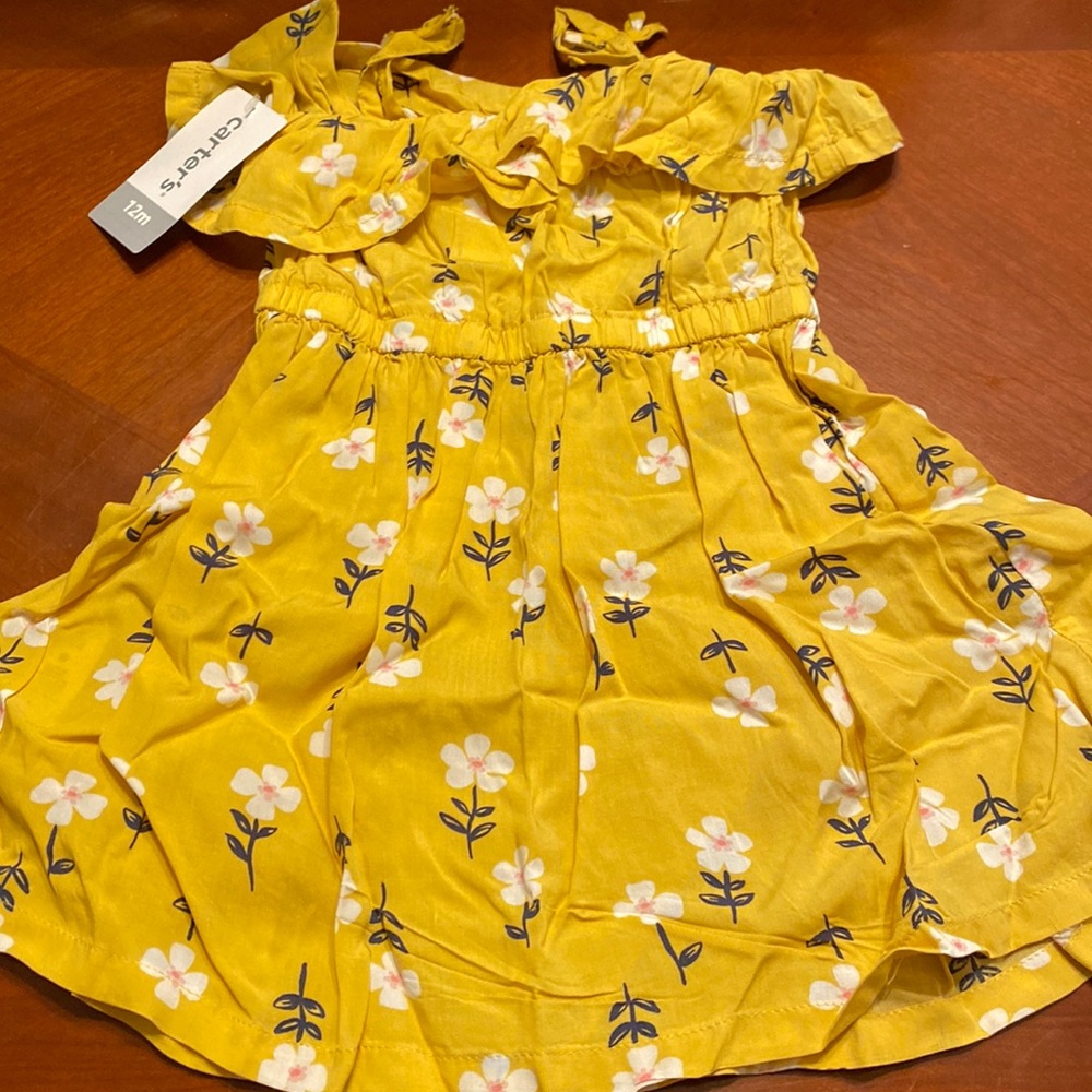 Cute mustard yellow flower dress